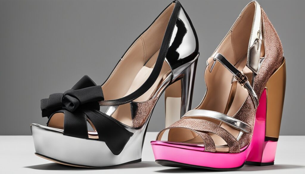 trending styles of chunky platform pumps